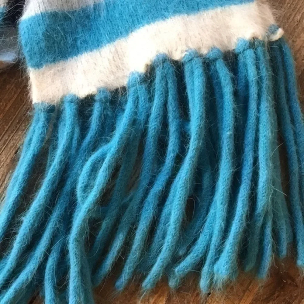 Angora Scarf, Multicolor, Soft and Cozy 61x6 inches